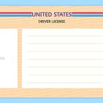 blank California driver's license template